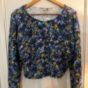 Pilcro Cropped Eyelash Sweater